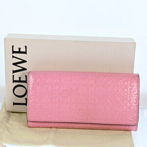 Loewe Long Wallet Anagram Pattern Pink #199804L17B